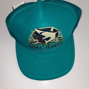 Vintage Kona Hawaii Trucker Hat 90s Foam Front Marlin Graphic Nissin